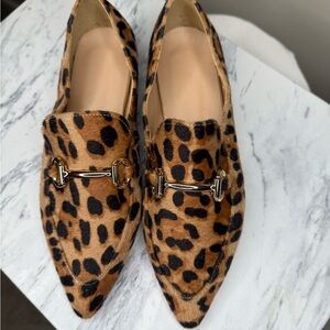 Cheetah Haircalf Pointed-Toe Loafers | Size 36 | NWOT | SignatureCarter Edit